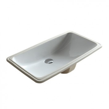 Under-countertop washbasin Galassia Eloise white, 57 x 43 x 22 cm, without tap hole, z overflow- sanitbuy.pl