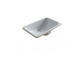 Under-countertop washbasin Galassia M2 white, 56 x 37 x 18 cm, without tap hole, z overflow
