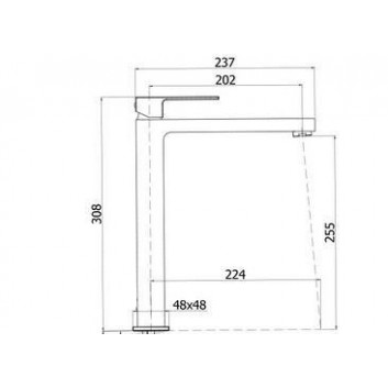 Washbasin faucet pionowa tall without pop Paffoni Elle / Effe- sanitbuy.pl