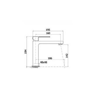 Washbasin faucet pionowa XXL Paffoni Elle / Effe- sanitbuy.pl