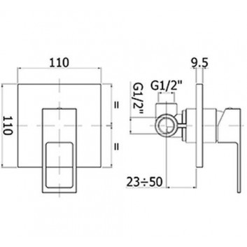 Concealed mixer 1 - drożna Paffoni Elle / Effe- sanitbuy.pl