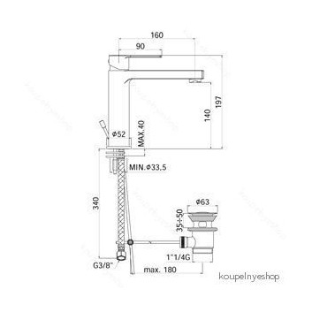 Washbasin faucet pionowa "Long" Paffoni Ringo- sanitbuy.pl