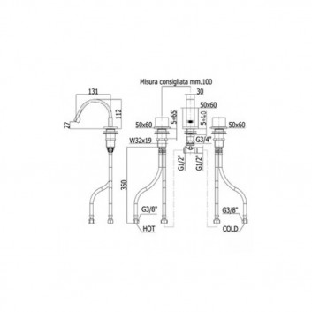 Bidet mixer 3-hole- sanitbuy.pl