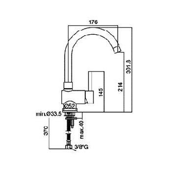 Sink mixer pionowa Paffoni Stick- sanitbuy.pl