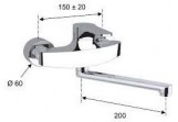 Wall mounted washbasin faucet Daniel Omega