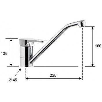 Sink mixer with swivel spout Daniel Omega- sanitbuy.pl