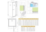 Front cabins Radaway Arta KDJ II 110x200cm right glass transparent Chrome+