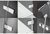 Front cabins Radaway Arta KDJ II 120x200cm right glass transparent Chrome+