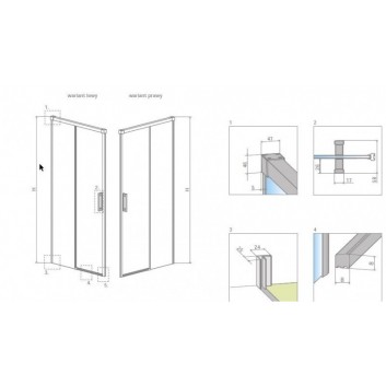 Door wnękowe 100cm x 200.5cm left glass transparent chrome Radaway Idea DWJ- sanitbuy.pl