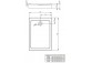 Shower tray with cover acrylic 100x80cm Radaway Doros F Compact- sanitbuy.pl