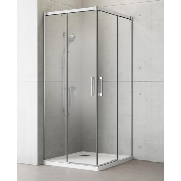 Shower cabin 100x80cm glass transparent chrome Radaway Idea Kdd- sanitbuy.pl