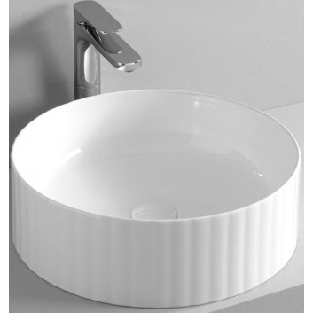 Washbasin 44x14.5 cm countertop silver Art Ceram Rombo- sanitbuy.pl