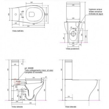 Close-coupled wc wc 660 x 370 x 420 mm drain uniwersalny Galassia Eden- sanitbuy.pl