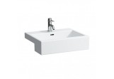 Semi-recessed washbasin 550 x 460 mm with hole na baterie white Laufen LIVING CITY