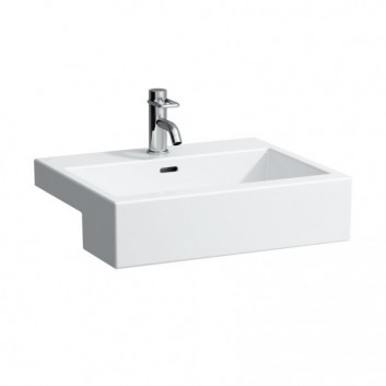 Semi-recessed washbasin 550 x 460 mm with hole na baterie white Laufen LIVING CITY- sanitbuy.pl