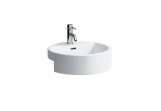 Semi-recessed washbasin śr. 460 mm with hole na baterie white Laufen LIVING CITY