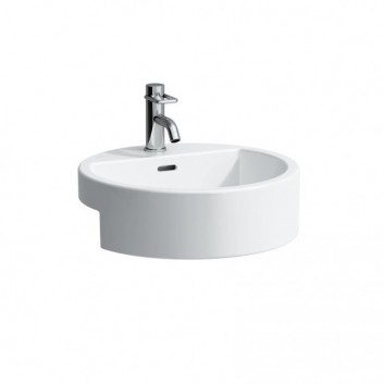 Semi-recessed washbasin śr. 460 mm with hole na baterie white Laufen LIVING CITY- sanitbuy.pl