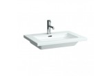 Washbasin wall mounted 650 x 480 mm without tap hole white Laufen LIVING SQUARE