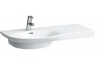 Washbasin wall mounted Laufen PALACE asymmetric 900 x 460 mm with tap hole shelf on the right stronie white
