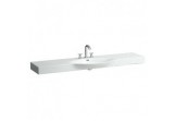 Wall-hung washbasin/vanity Laufen Palace 150 x 38 - 51 x 16,5 cm, white with 3 battery holes