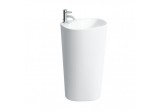 Monolityczna washbasin freestanding Laufen Palomba wallmounted ze zintegrowanym postumentem z 1 otworem 525 x 435 x 900 mm - white 