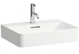 Washbasin wall mounted LAUFEN VAL 550 x 420 mm SaphirKeramik with tap hole white