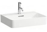 Washbasin wall mounted 550 x 420 mm SaphirKeramik with tap hole white- sanitbuy.pl