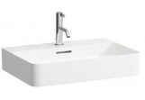 Washbasin wall mounted LAUFEN VAL 600 x 420 mm SaphirKeramik with tap hole white