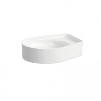 Countertop washbasin Laufen Val 500 x 400 mm SaphirKeramik with tap hole i otworem przelewowym white- sanitbuy.pl