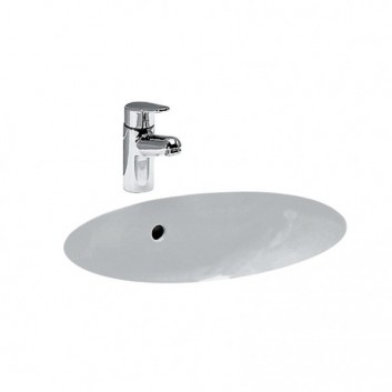 Under-countertop washbasin Laufen Birova 530 x 405 mm without tap hole with hole przelewowym white- sanitbuy.pl