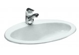 Countertop washbasin Laufen Indova with tap hole 570x450 white- sanitbuy.pl