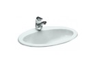 Countertop washbasin Laufen Indova 610 x 480 mm with tap hole i otworem przelewowym white