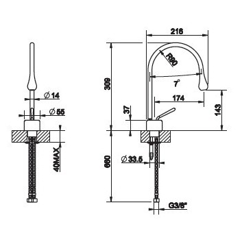 Washbasin faucet Gessi Goccia chrome- sanitbuy.pl